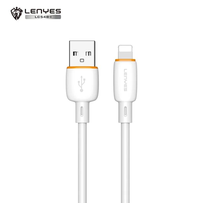 Cable USB-A a Lightning Lenyes LC548-i | 12W Carga Estable | 1 Metro | Estructura Reforzada Anti-Rotura